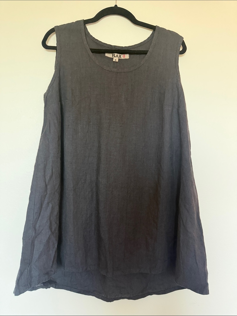 NWOT Flax Sleeveless Linen Tunic in Slate Gray– small (348)